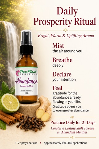 Abundance - Prosperity Mist for Wealth & Attraction - (Extra Strength 20% Dilution)-Aromatic Mist-PurePlant Essentials