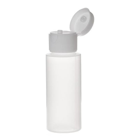 Natural Plastic Bottle with Fliptop - 2oz & 4oz Size - (Natural HDPE "2")-Aromatic Supplies-PurePlant Essentials