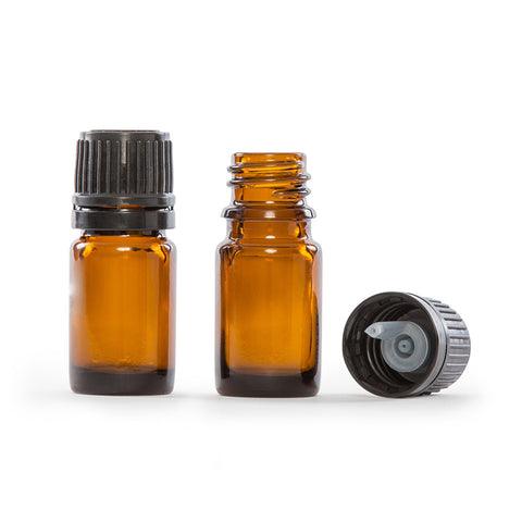 Essential Oil Bottles - Euro-dropper Amber Colored Glass Bottles - 2.5ml, 7.5ml & 18ml Sizes-Aromatic Supplies-PurePlant Essentials