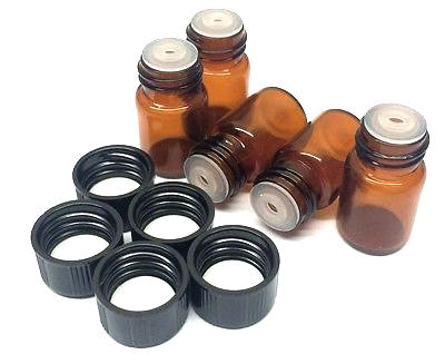 Essential Oil Bottles - Euro-dropper Amber Colored Glass Bottles - 2.5ml, 7.5ml & 18ml Sizes-Aromatic Supplies-PurePlant Essentials