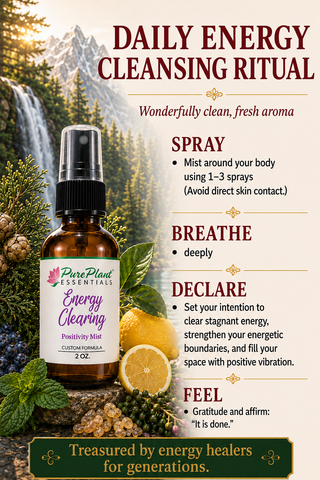 Energy Clearing - Positivity Mist - (Extra Strength 20% Dilution)-Aromatic Mist-PurePlant Essentials